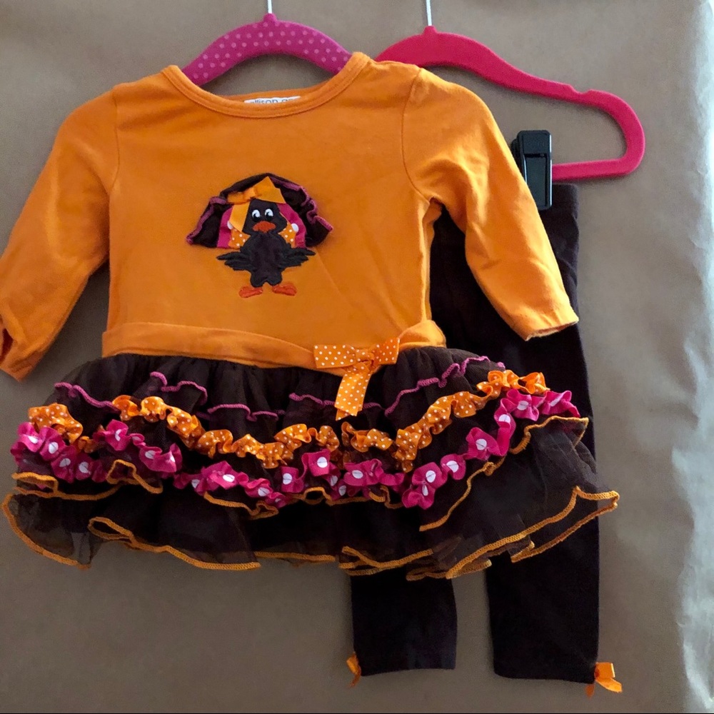 Allison Ann Girls Sz 6-9M Thanksgiving outfit